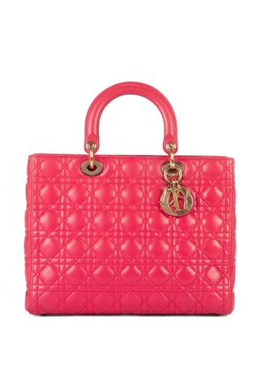 Christian Dior Pre-Owned Lady Dior cannage-leather handbag - Pink