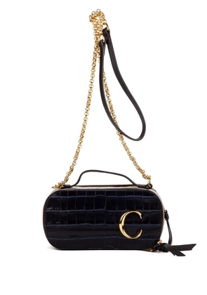 Chloé Vintage Eyewear embossed-leather chain bag - Blue