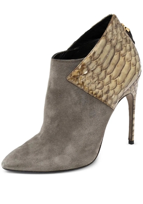 Sergio Rossi Vintage pre-owned 115mm suede python bootie - Green