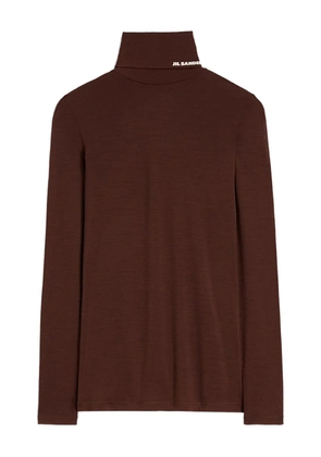 Jil Sander roll-neck T-shirt - Brown