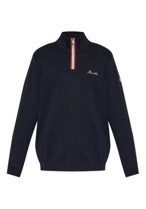 Moncler half-zip mock-neck sweatshirt - Blue