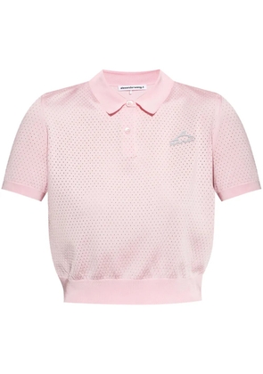Alexander Wang logo-print polo shirt - Pink