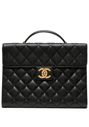 CHANEL Pre-Owned 1995 CC Turn-lock briefcase - Black
