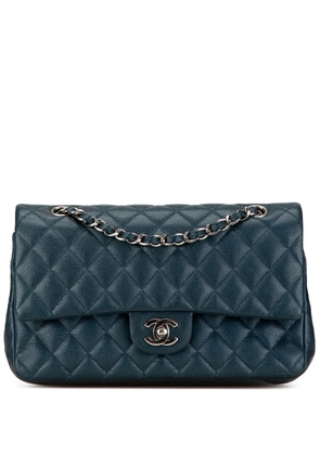 CHANEL Pre-Owned 2014-2015 Medium Classic Caviar Double Flap shoulder bag - Blue