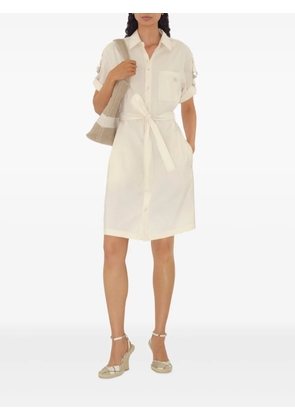 Burberry EKD-embroidered shirt dress - White