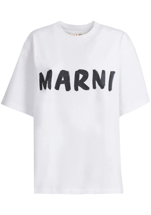 Marni logo-print cotton T-shirt - White