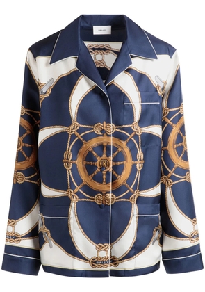 Bally graphic-print silk shirt - Blue