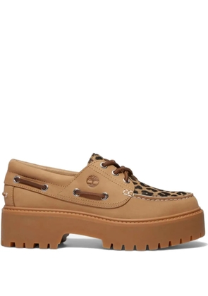 Timberland leopard-print loafers - Brown