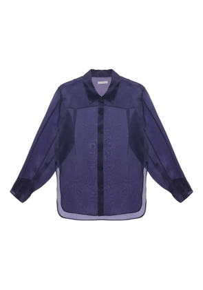 KHAITE sheer oversized shirt - Purple