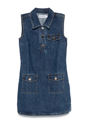 Self-Portrait denim dress - Blue