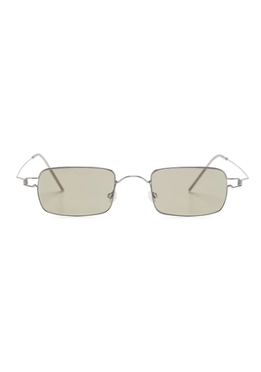 Lindberg rimless rectangle-frame sunglasses - Silver