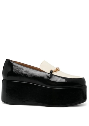 GANNI 70mm platform loafers - Black