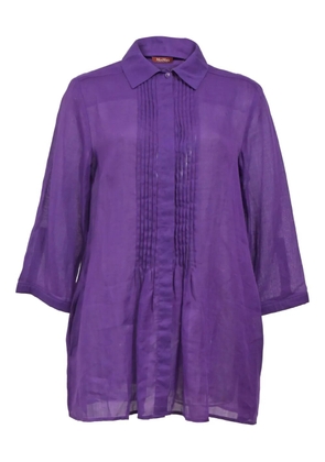 Max Mara pintuck button-up shirt - Purple