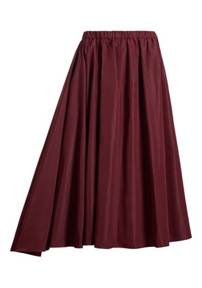 Patou asymmetric faille midi skirt - Brown