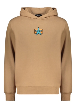 Herno logo-patch hoodie - Neutrals