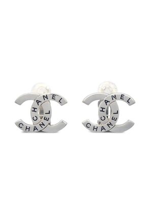 CHANEL Pre-Owned 1998 CC-logo clip-on earrings - Silver