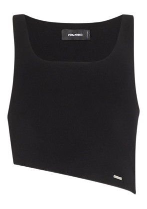 DSQUARED2 asymmetric crop top - Black