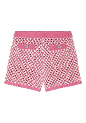 Versace crochet-knit shorts - Pink