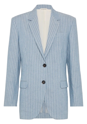 Brunello Cucinelli Monili-detail twill blazer - Blue