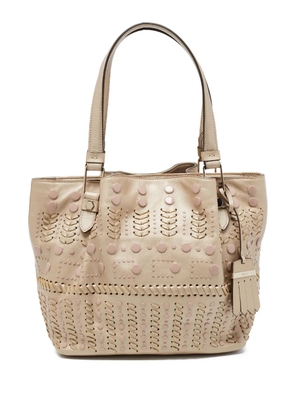 Tod's Vintage pre-owned embellished tote bag - Neutrals