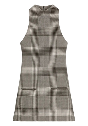 Courrèges Prince of Wales sleeveless A-line dress - Black