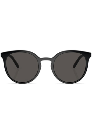 Dolce & Gabbana Eyewear logo-chain round-frame sunglasses - Black