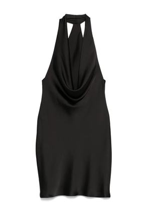 Norma Kamali halter drape mini dress - Black