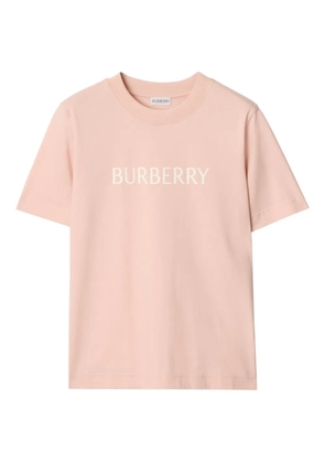 Burberry logo-print cotton T-shirt - Pink