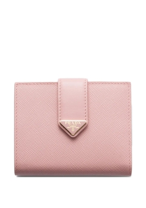 Prada logo-triangle wallet - Pink