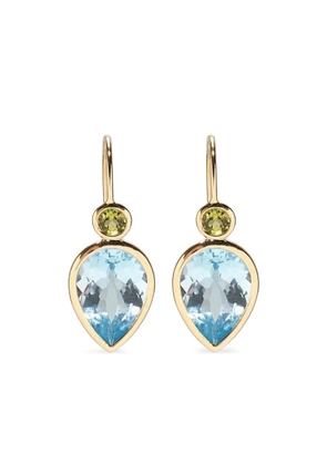 Lizzie Fortunato 14K yellow gold Hera blue topaz earrings