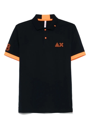 Sun68 logo-embroidered polo shirt - Blue
