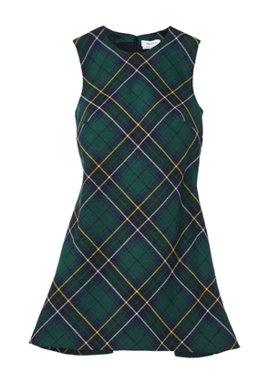 Alexander McQueen plaid sleeveless mini dress - Green
