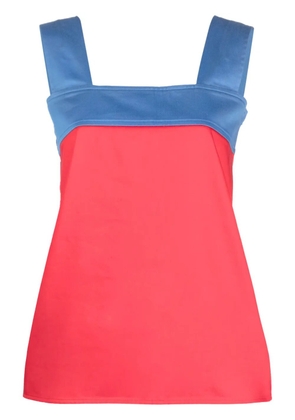 Saint Laurent Pre-Owned 1970s colour-block sleeveless blouse - Blue
