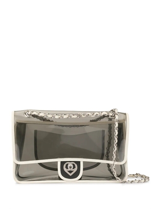 CHANEL Pre-Owned Double chain shoulder bag - White