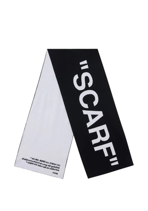 Off-White quotes knit scarf - Black