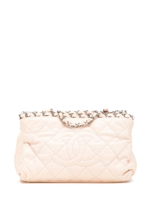 CHANEL Pre-Owned 2011 Mini Quilted Lambskin Chain Me tote bag - Brown