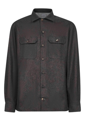 Brunello Cucinelli patch-pocket buttoned shirt - Brown