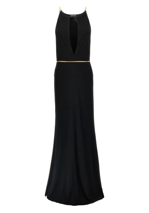 TOM FORD herringbone-chain gown - Black