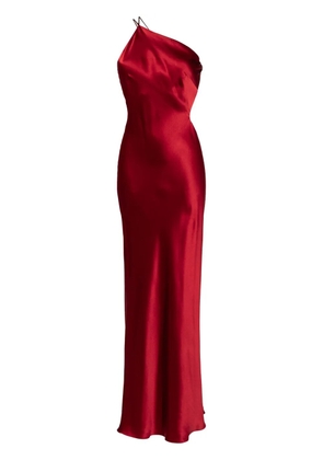 Michelle Mason asymmetrical design silk gown - Red