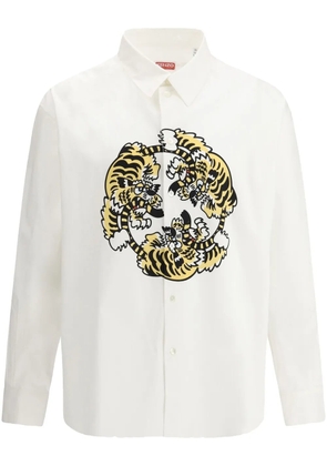 Kenzo tiger-print shirt - White