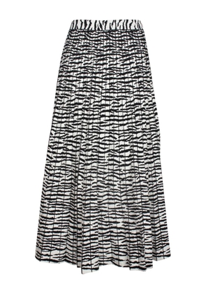 Proenza Schouler pleated zebra-print skirt - Black
