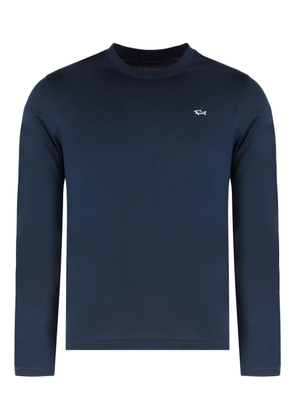 Paul & Shark embroidered long-sleeve T-shirt - Blue