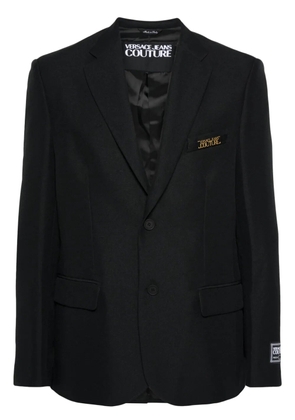 Versace Jeans Couture logo-appliqué blazer - Black
