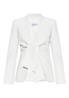 Max Mara bow-tie detail blazer - White