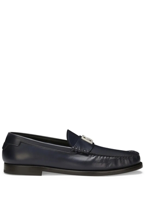 Dolce & Gabbana logo-plaque leather loafers - Blue