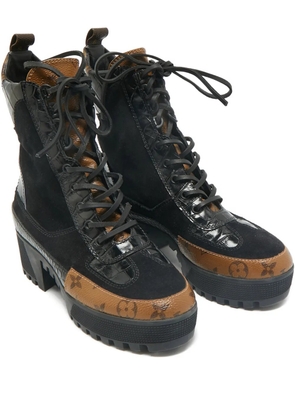 Louis Vuitton Pre-Owned Laureate combat boots - Black