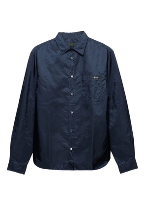 Prada logo-label pocket shirt - Blue