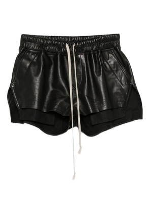 Rick Owens drawstring leather shorts - Black
