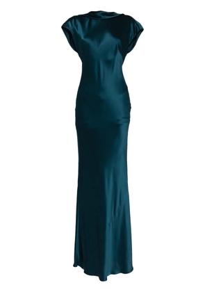 Michelle Mason backless silk gown - Blue