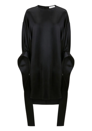 JW Anderson Tab Sleeve satin-finish minidress - Black